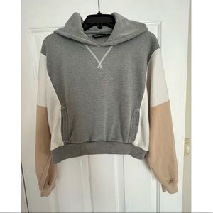 Grey Cropped Abercrombie Hoodie
